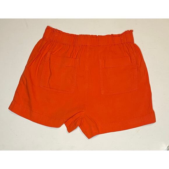 Lou & Grey for LOFT Linen Blend Shorts M Salmon Pink Pull-On High Rise Utility - Picture 7 of 9